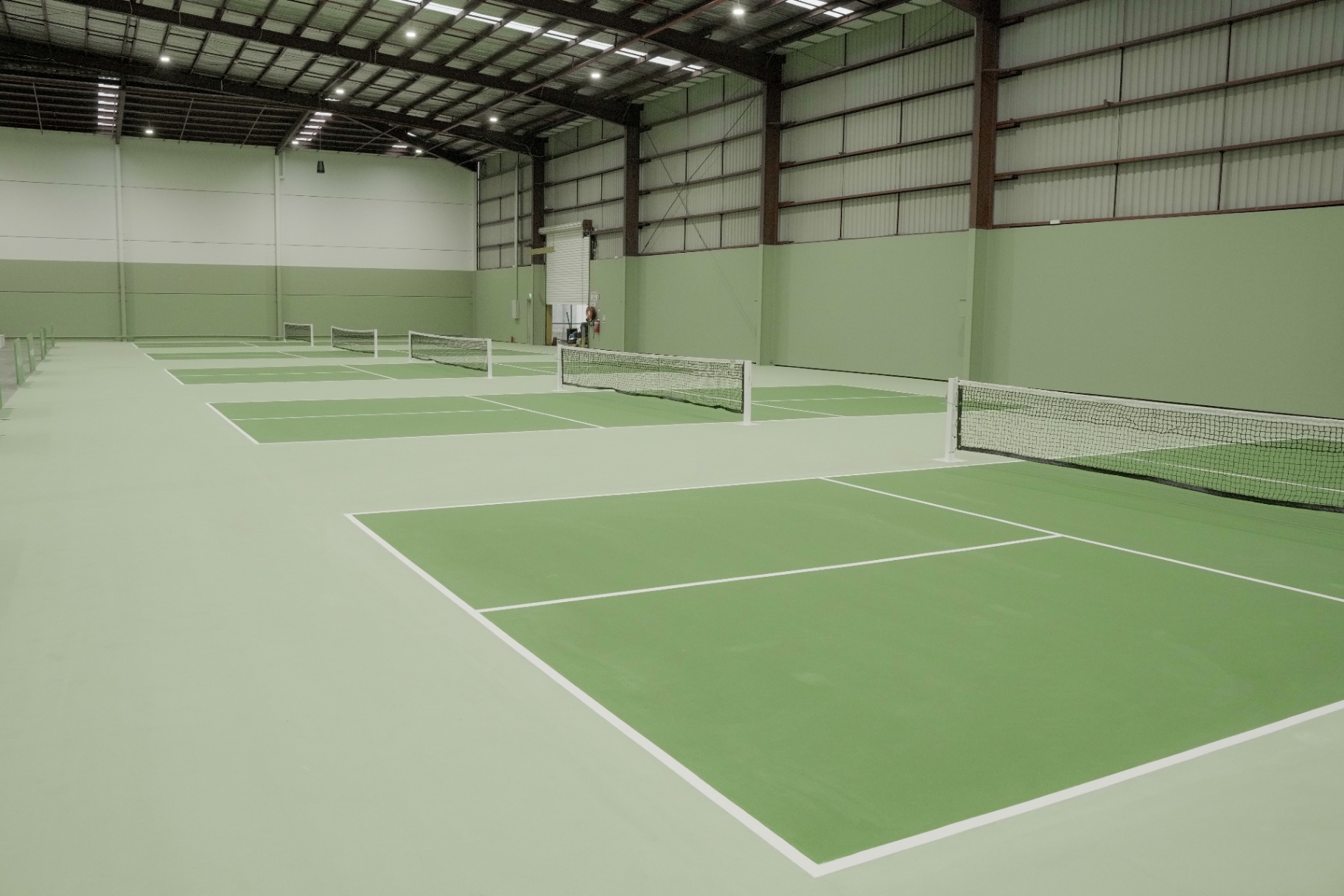 The Jar, Maidstone — indoor pickleball courts in morning light