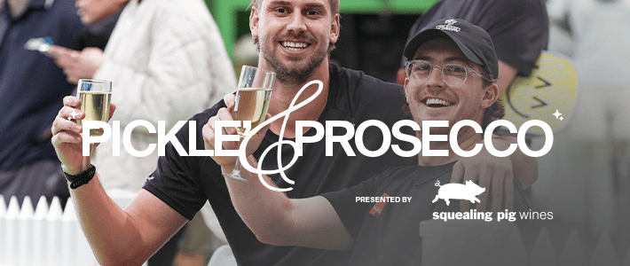 Players sharing a glass at Pickle and Prosecco at The Jar South Melbourne